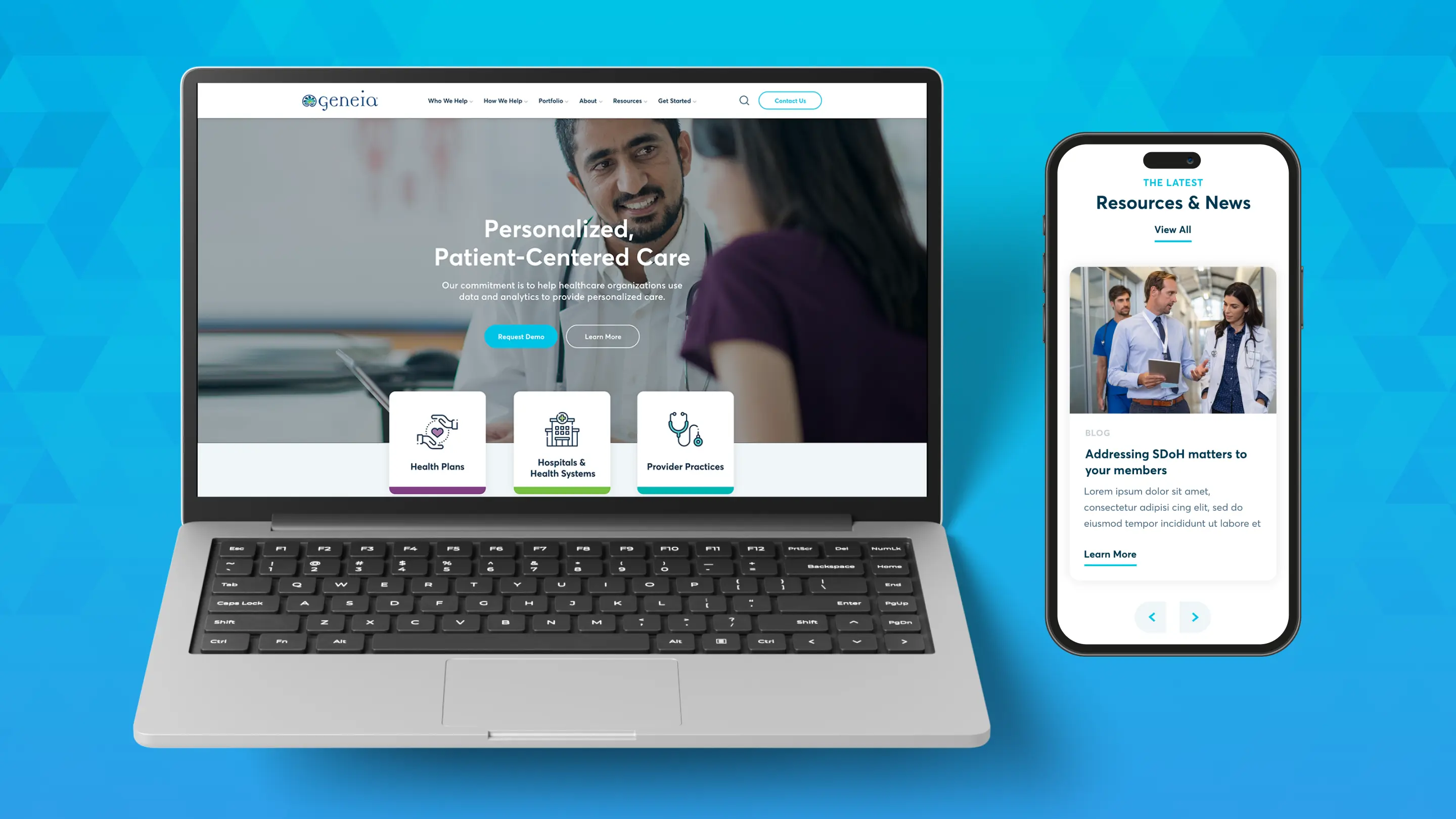 Geneia website design
