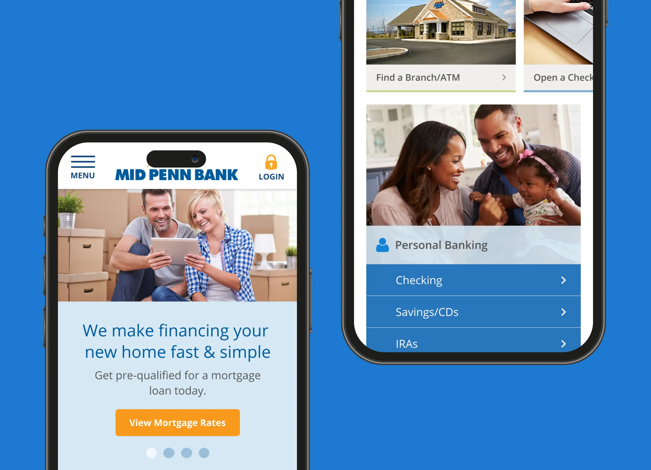Mid Penn Bank mobile designs
