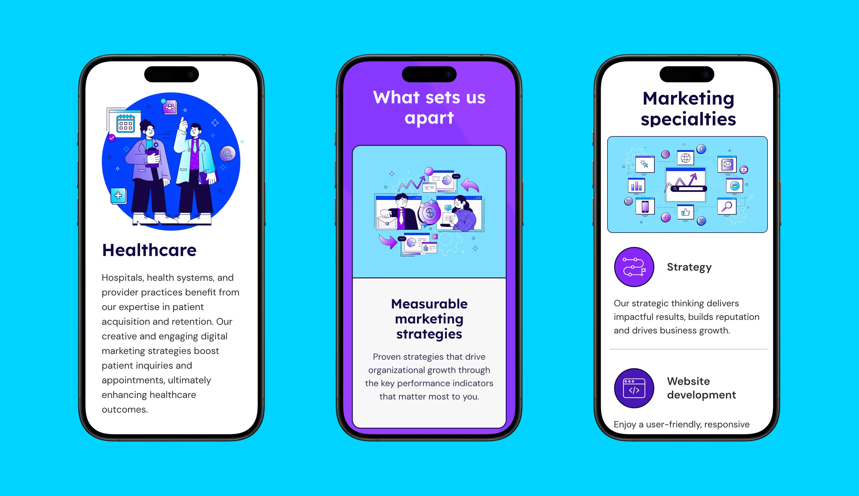 Noblestream mobile website designs